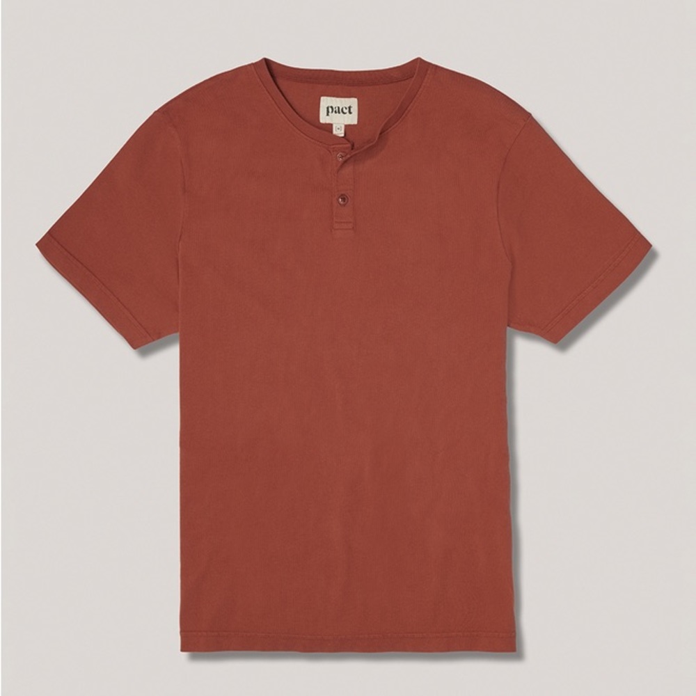 Short Sleeve Henley - Heavy Weight Organic Cotton